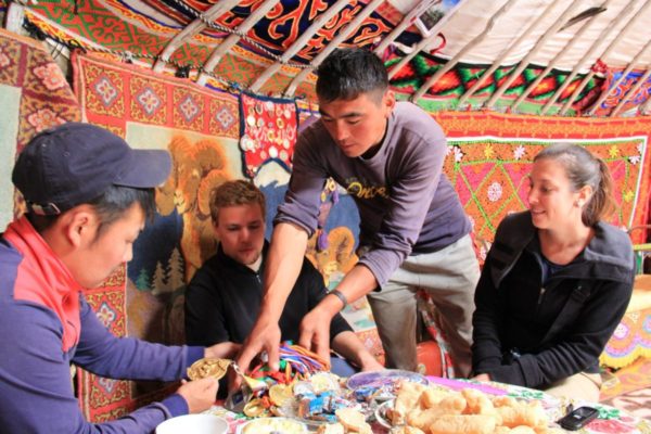 Kazakh family in Mongolia