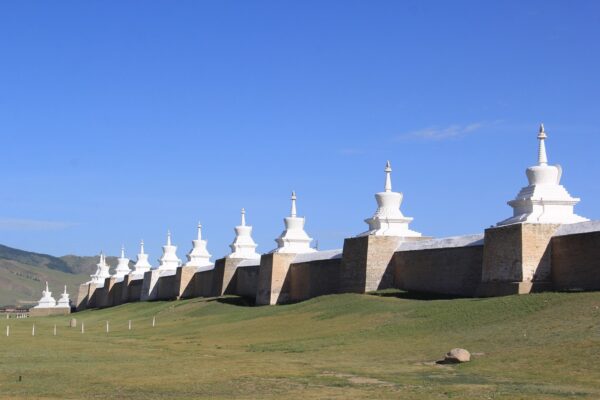 108 stupas surrounding Erdene Zuu