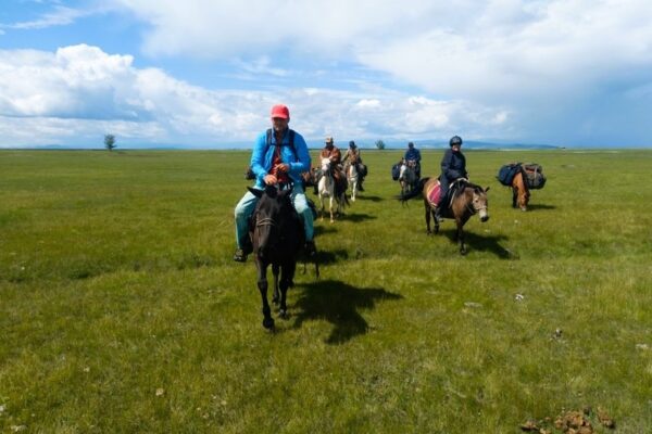 Horseback riding in Khovsgol Lake NP